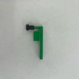 Small green plastic automotive trim retainer