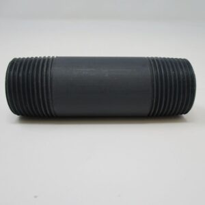 Black threaded PVC pipe nipple