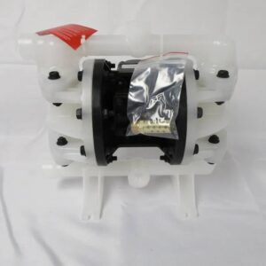White double diaphragm pump with accessory bag