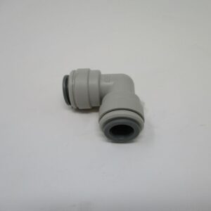 Gray push-to-connect elbow fitting with seals