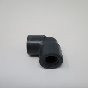 Gray PVC 90-degree elbow connector