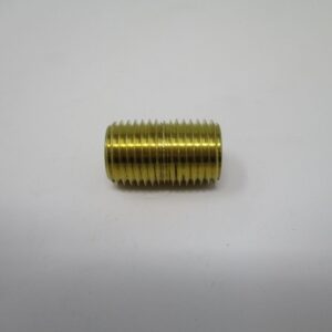Brass threaded pipe nipple connector