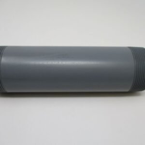 Gray PVC threaded nipple pipe with threads