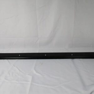 Long black mounting rail with mounting holes