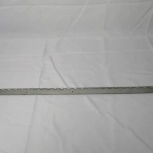 Metal piano hinge laid flat on cloth