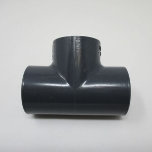 Dark gray PVC tee pipe connector