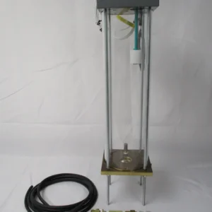 Tall transparent fluid test cylinder assembly