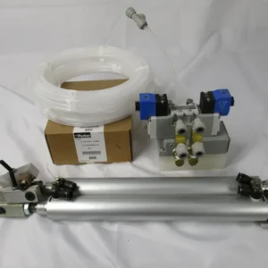 Pneumatic cylinders with tubing and valve assembly
