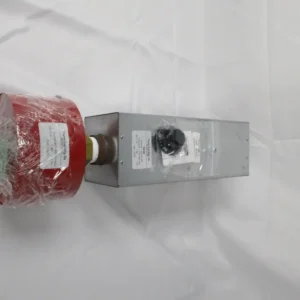 red wrapped cylinder attached to metal electrical box