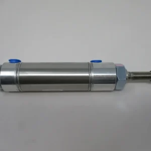 Compact stainless pneumatic cylinder with rod