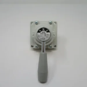 Lever-operated pneumatic valve with gray handle
