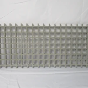 Gray square grid composite grate panel