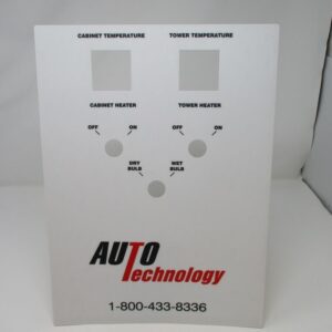 Control panel faceplate with company logo