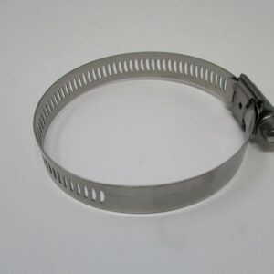 Adjustable stainless steel hose clamp