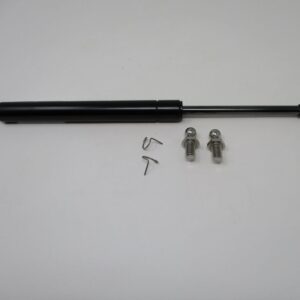 black gas spring with mounting hardware