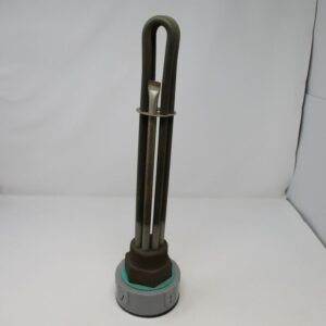 Industrial immersion heating element with flange