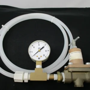 Pressure gauge and brass regulator with tubing