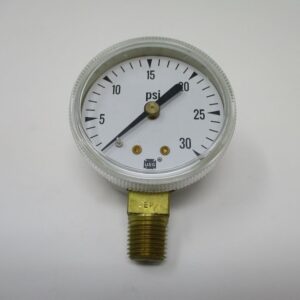 30 psi dial gauge with brass connector