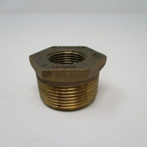 Brass hex reducer bushing side view