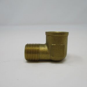 Brass 90-degree elbow fitting with male thread