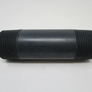 Double threaded PVC pipe nipple black