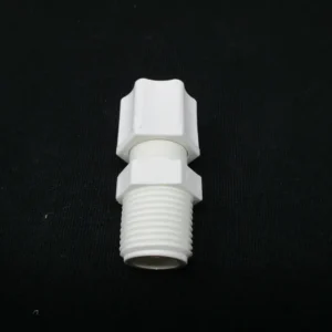 White threaded male pipe adapter