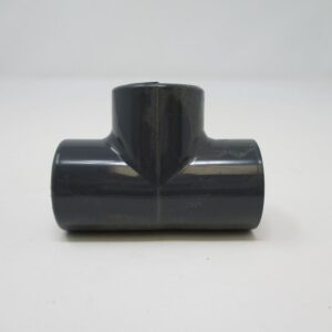 Gray PVC straight tee fitting