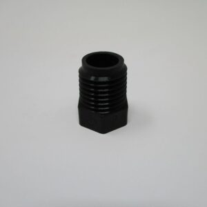 Black male threaded insert with flanged base