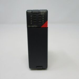 Small black 12-24V relay module with red corner