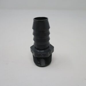 black hose barb adapter with male threads