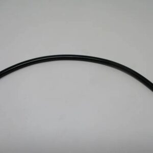 Flexible black rubber tubing segment