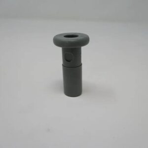 Gray plastic pin grommet with flange