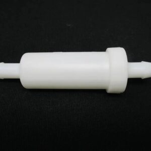 white plastic inline fuel check valve