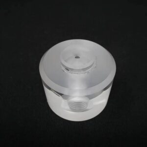 Top view clear acrylic adaptor with port