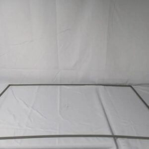 Rectangular metal window frame gasket on white