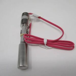 Stainless probe with red insulated wires