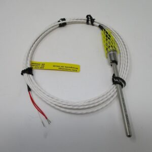 Stainless temperature probe with braided white lead