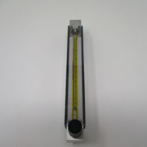 Vertical rotameter flow meter with knob
