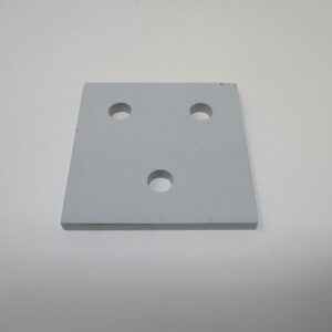 Square gray plate with three holes