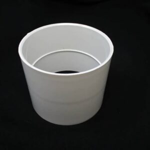 Short white PVC coupling sleeve