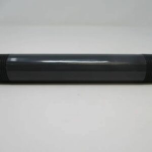 Long grey PVC pipe nipple with threads