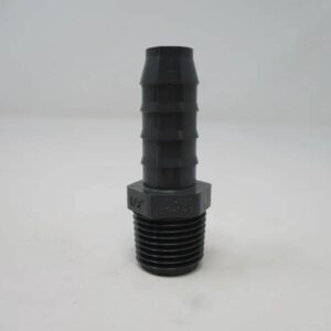 Vertical threaded hose barb adapter