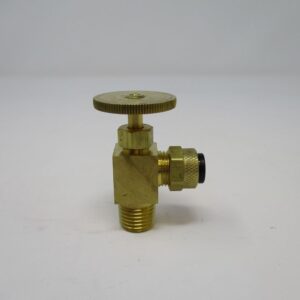 Brass shutoff valve with knurled connector
