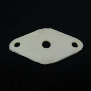Tri-hole white rubber gasket