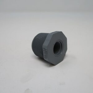 Gray threaded PVC hex bushing adapter
