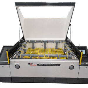 Auto Technology X Series Size 110 NC cyclic corrosion test chamber for large OEM components, featuring controlled spray, humidity, and temperature cycling.