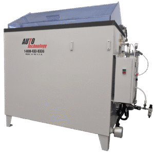 Auto Technology Model 22 salt fog corrosion test chamber with clear polycarbonate lid, water-jacket heating system, and external control panel for ASTM B117 and ISO 9227 testing
