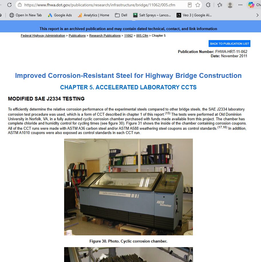 FHWA Study on Steel